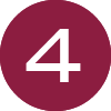 White Number 4 in a maroon circle