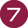 White Number 7 in a maroon circle