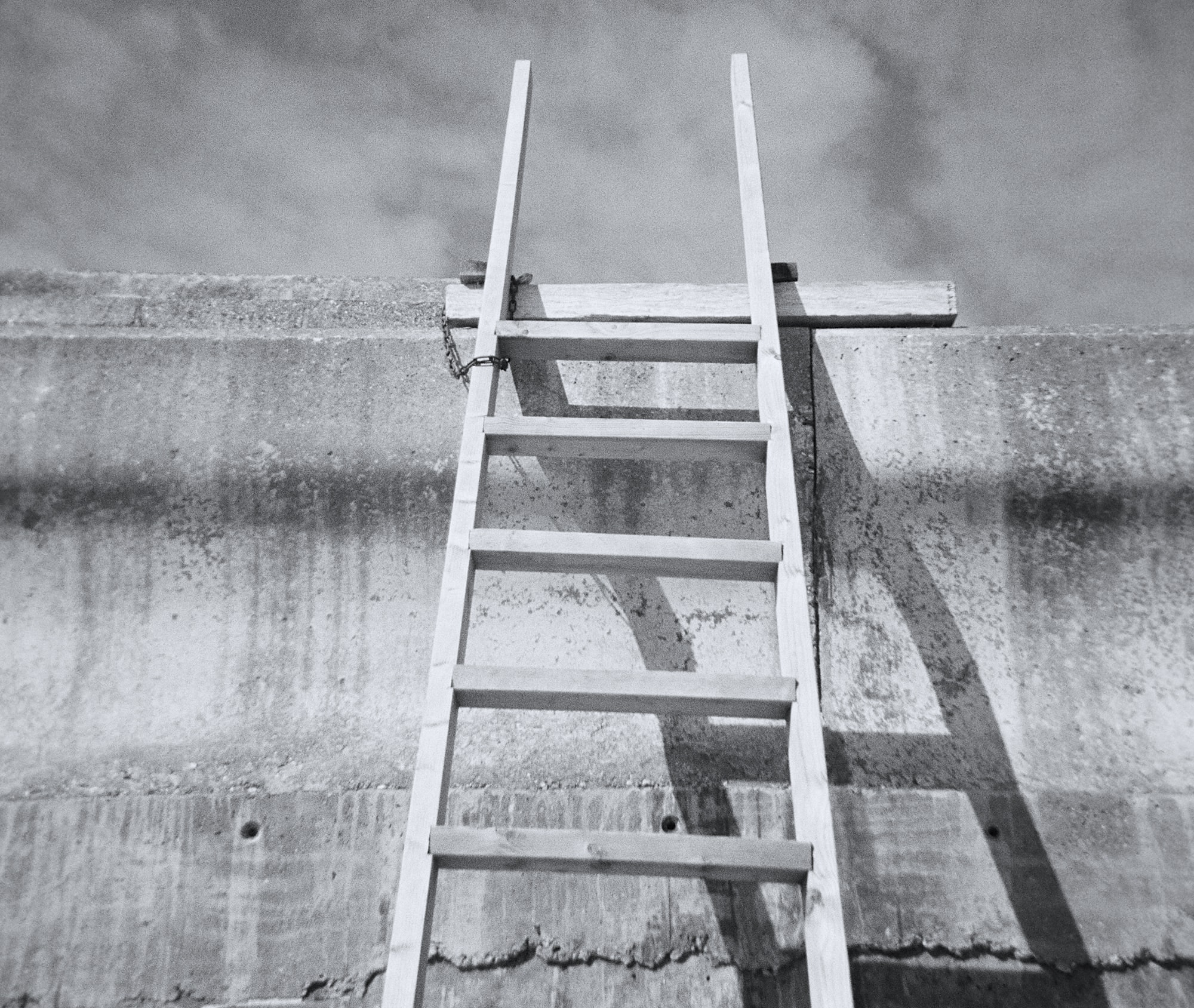 Black and White picture of a ladder