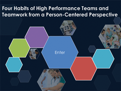 Cover for Four Habits of High Performance Teams and Teamwork from a Person-Centered Perspective Training